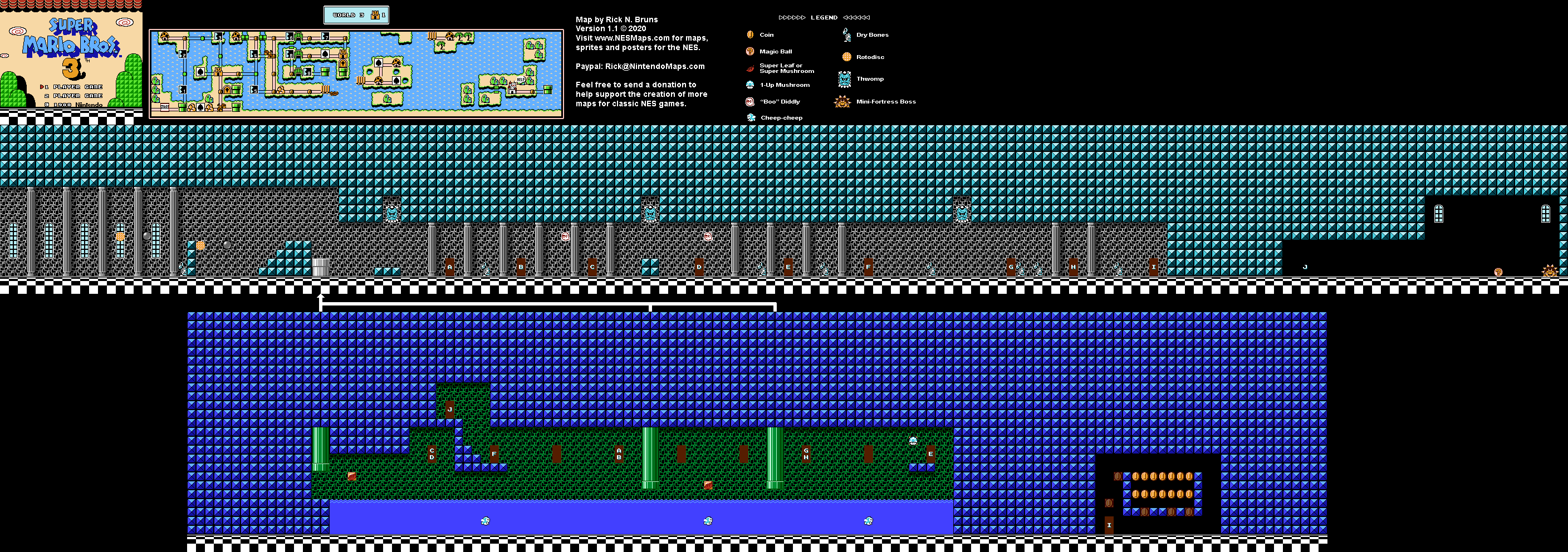 Map of World 3-Fortress 1