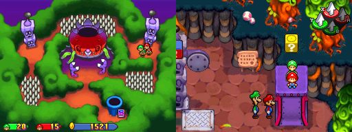 Nineteenth block in Toadwood Forest of the Mario & Luigi: Partners in Time.