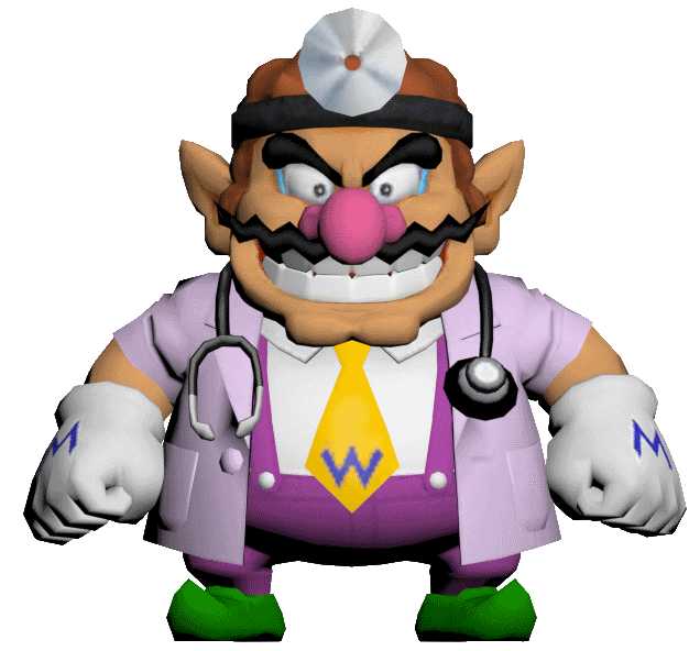 Animated image of Dr. Wario from Dr. Mario World