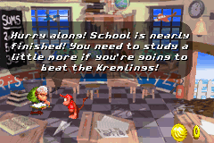 Kong Kollege as seen from the first world, Gangplank Galleon, in the Game Boy Advance version of Donkey Kong Country 2.