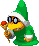 Sprite of a Green Magikoopa from Mario & Luigi: Bowser's Inside Story + Bowser Jr.'s Journey.