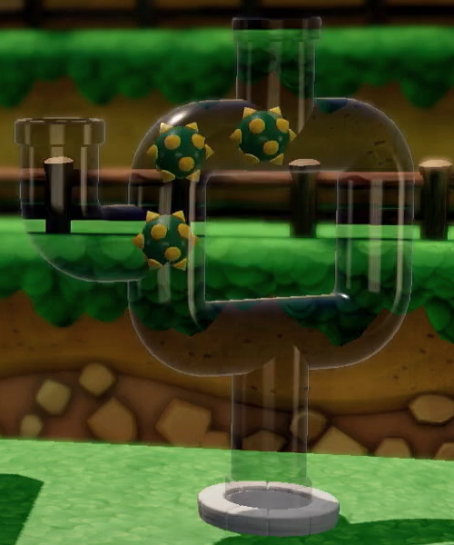 Clear pipe goal-line decoration in Mario Strikers: Battle League