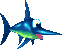 Sprite of Enguarde the Swordfish from the Donkey Kong Country SNES trilogy.