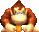 Donkey Kong's idle animation during boss battles in Mario vs. Donkey Kong.