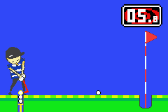 WarioWare: Twisted! game screenshot: A screenshot of the microgame Micro Golf