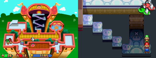 Location of the fifth beanhole in Princess Peach's Castle