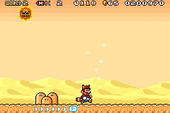 Gameplay of World 2-Desert in Super Mario Advance 4: Super Mario Bros. 3.