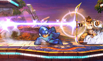 File:SSB4 3DS - Mega Man Dodges Pit.png
