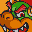 Sprite of Bowser's icon from the SNES version of Tetris Attack.