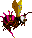 Sprite of a pink Zinger (cast roll-only) from Donkey Kong Country for Game Boy Advance
