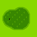 Map of a putting green from Golf on the FC, FDS, and NES