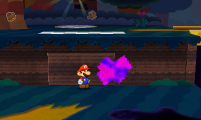 First paperization spot in Holey Thicket of Paper Mario: Sticker Star.
