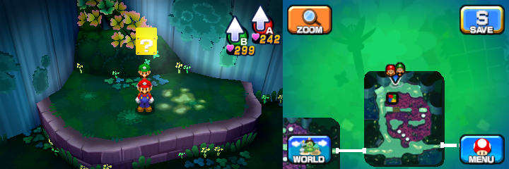 Tenth block in Somnom Woods of Mario & Luigi: Dream Team.