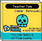 The shelf sprite of one of 9-Volt's favorite artist's comics: Teacher Tale in the game WarioWare: D.I.Y..