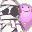 Sprite of a mission icon for the Spirit of Fright and Spirit of Cuteness on the mission select in Yoshi Topsy-Turvy