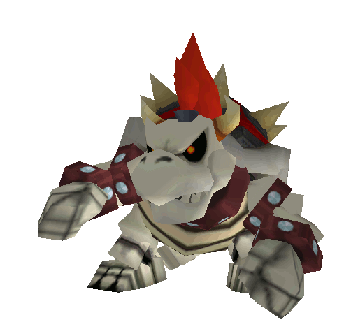 One of Dry Bowser's award animations from Mario Kart Wii