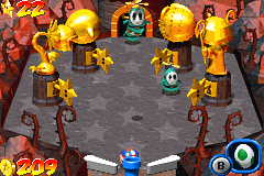 Unlocked Boss statues in Fiery Stage in Mario Pinball Land