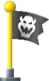 An unactivated Checkpoint Flag from New Super Mario Bros. Wii