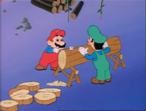 File:SMWTV Mario and Luigi Making Wheels.jpg