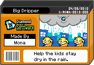 The shelf cover for one of Mona's microgames in WarioWare: D.I.Y.