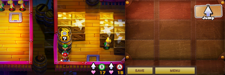 Third block in Koopa Cruiser of Mario & Luigi: Superstar Saga + Bowser's Minions.