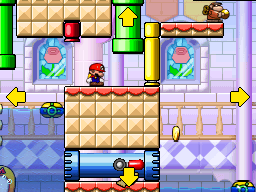 A screenshot of Room 6-2 from Mario vs. Donkey Kong 2: March of the Minis.