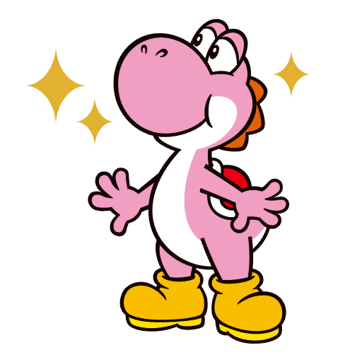 File:Sticker Yoshi Pink - Mario Party Superstars.png