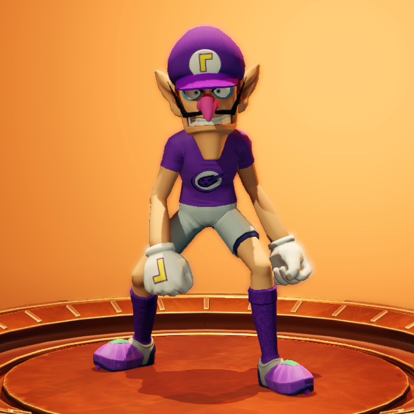 File:Waluigi (No Gear) - Mario Strikers Battle League.png