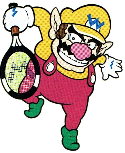 Mario Tennis (GBC) artwork: Wario