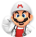 Icon of Dr. Fire Mario from Dr. Mario World