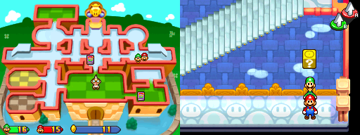 Sixth block in the present Princess Peach's Castle of Mario & Luigi: Partners in Time.