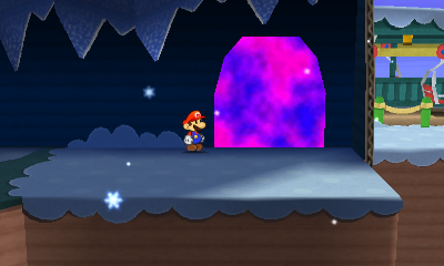 Second paperization spot in Whiteout Valley of Paper Mario: Sticker Star.