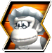 Wrinkly Kong's character selection icon from Donkey Kong Barrel Blast.