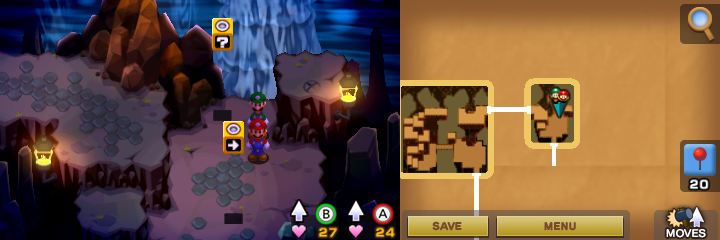Seventh and eighth blocks in Hoohoo Mountain of Mario & Luigi: Superstar Saga + Bowser's Minions.