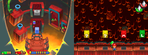 Thirty-ninth, fortieth, forty-first and forty-second blocks in Thwomp Caverns of the Mario & Luigi: Partners in Time.