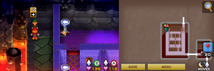 Eleventh block in Bowser's Castle of Mario & Luigi: Superstar Saga + Bowser's Minions.