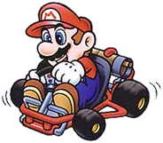 Mario driving his Kart