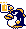 Sprite of a Penguin in the Japanese Game Boy Color version of Wario Land II. He notably holds a beer mug.
