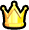 Sprite of a gold crown from the user interface (UI) of Super Mario Galaxy 2.