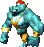 Sprite of a blue Kruncha in Donkey Kong Country 2: Diddy's Kong Quest.