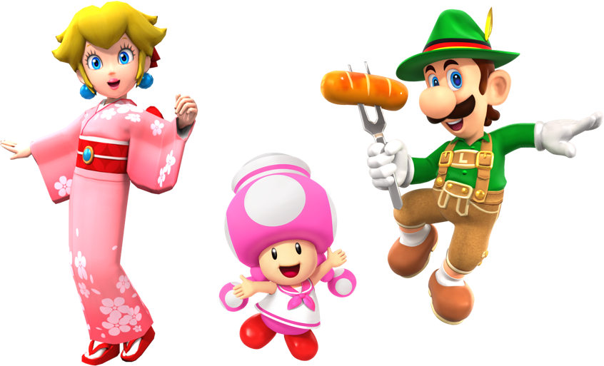 File:MKT renders Peach Toadette Luigi.png - Super Mario Wiki, the Mario ...