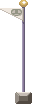 Sprite of a flagpole from Super Smash Bros.