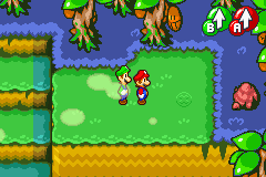 Bean spot in Chucklehuck Woods, in Mario & Luigi: Superstar Saga.