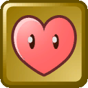 An icon for Heart Points as seen when leveling up in Paper Mario: The Thousand-Year Door.