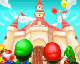 The course icon, depicting characters looking up at Peach's Castle