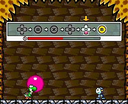 Yoshi and Bandit playing Throwing Balloons.