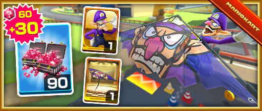 The Waluigi Pack from the Baby Rosalina Tour in Mario Kart Tour