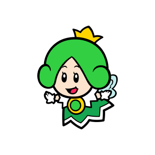 Green Sprixie Princess stamp from Super Mario 3D World + Bowser's Fury.