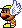 Sprite of a Yellow Koopa Paratroopa with a mask from Super Mario World