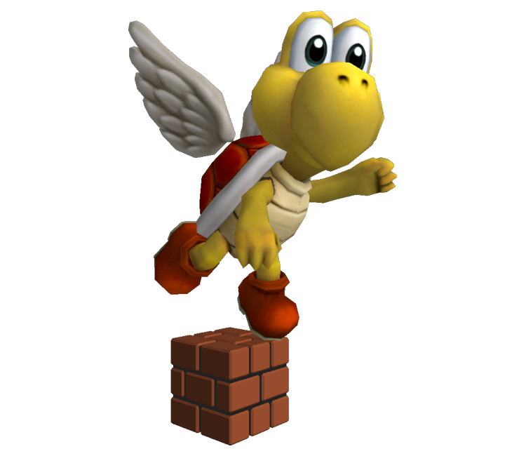 File SSBB Koopa Paratroopa Trophy Model png Super Mario Wiki The 